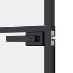 Vidaxl fekete edzett üveg és alumínium vékony beltéri ajtó 83x201,5 cm 153663
