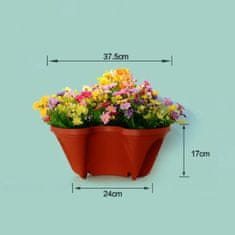 HOME & MARKER® Egymásra illeszthető virágtartó cserép, virágtartó állványként funkcionáló egymásba illeszthető terrakotta kaspók (3 darab virágcserép) | PLANTUP