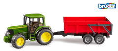 BRUDER 2057 John Deere traktor pótkocsival