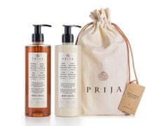 sarcia.eu PRIJA ajándékcsomag a mindennapi ápoláshoz, folyékony szappan + kéz- és testápoló krém + dekoratív táska