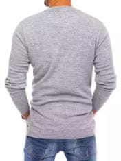 Dstreet Férfi klasszikus pulóver Laih világos szürke 3XL
