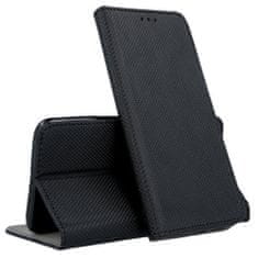 TKG Telefontok Samsung Galaxy A01 - fekete mágneses szilikon keretes könyvtok