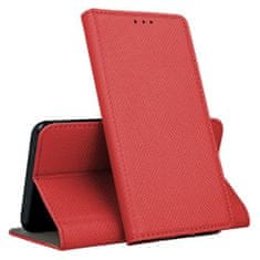 TKG Telefontok Realme C35 - piros mágneses szilikon keretes könyvtok