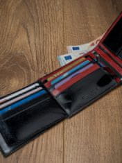 Rovicky Vízszintes, kétszínű pénztárca természetes bőrből, RFID védelem