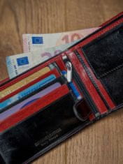 Rovicky Vízszintes, kétszínű pénztárca természetes bőrből, RFID védelem