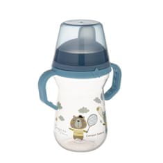 Canpol babies Pohár szilikon szívófejjel FirstCup BONJOUR PARIS, 250ml, kék