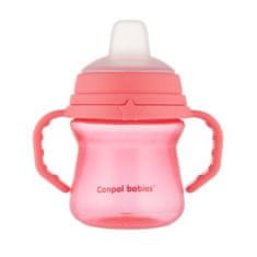 Canpol babies Pohár szilikon szívófejjel FirstCup, 250ml, rózsaszín