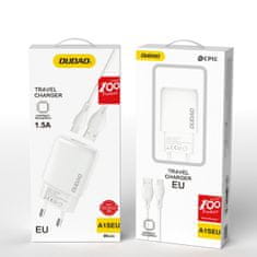 DUDAO A1SEU hálózati töltő USB 7.5W + kábel Micro USB, fehér