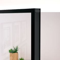 Vidaxl fekete edzett üveg és alumínium vékony beltéri ajtó 83x201,5 cm 153663