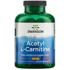 Swanson Acetyl-L-Carnitine 500 mg, 240 növényi kapszula