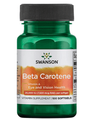 Swanson Béta-karotin (A-vitamin), 25000 NE, 100 lágyzselé