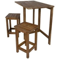 MONOPOL 40956 Fa erkélyes asztal + 2 szék barna