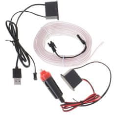 Aga LED-es környezeti világítás az autóhoz / autó USB / 12V szalag 5m fehér