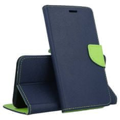 TKG Telefontok Huawei nova 8i / Honor 50 Lite - Fancy kék - zöld szilikon keretes könyvtok