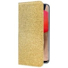 TKG Telefontok Samsung Galaxy A02s - arany Shiny mágneses szilikon keretes könyvtok