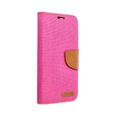TKG Telefontok Samsung Galaxy A03 (A035F) - Canvas pink mágneses szilikon keretes könyvtok