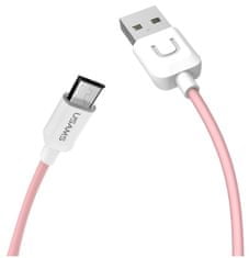 TKG Kábel: USAMS U-Turn micro USB pink adatkábel 1m