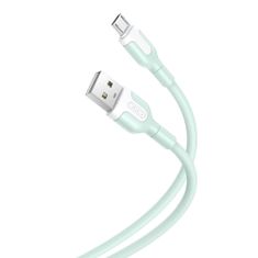 TKG Kábel: XO NB212 - USB / MicroUSB zöld kábel 1m, 2,1A