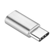 TKG Adapter: MicroUSB - Type-C (USB-C) ezüst adapter