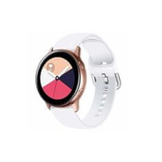 TKG Samsung Galaxy Watch Active 2 (20mm) okosóra szíj - fehér szilikon szíj