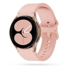 TKG Samsung Galaxy Watch 4 (40 / 42 / 44 / 46 mm) okosóra szíj - púder pink szilikon szíj