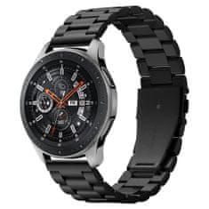 TKG Huawei Watch GT 3 (46 mm) okosóra fémszíj - Spigen Modern Fit fekete fémszíj (22 mm szíj szélesség)