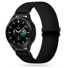 TKG Samsung Galaxy Watch6 / Watch6 Classic okosóra szíj - Mellow fekete szövet (stretch) szíj (20 mm szíj szélesség)