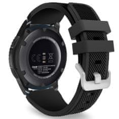 TKG Huawei Watch GT 3 (46 mm) okosóra szíj - TECH-PROTECT Smoothband fekete szilikon szíj (22 mm szíj szélesség)