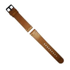 TKG Samsung Galaxy Watch6 / Watch6 Classic okosóra szíj - Essex Belt barna bőr szíj (20 mm szíj szélesség)