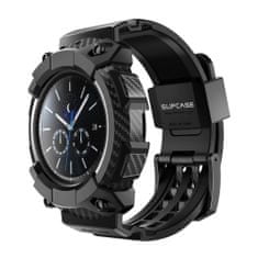 TKG Samsung Galaxy Watch 4 (44 mm) okosóra szíj+tok - SUPCASE Unicorn Beetle Pro fekete szilikon szíj+tok