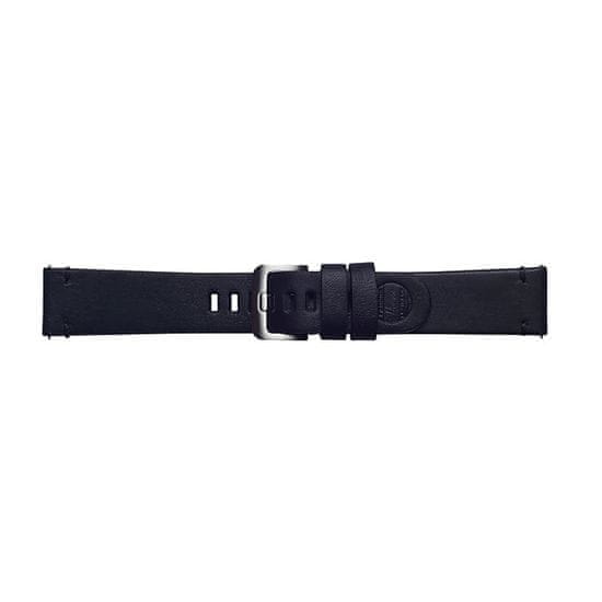 TKG Samsung Galaxy Watch 3 (45 mm) okosóra szíj - Essex Belt fekete bőr szíj (22 mm szíj szélesség)