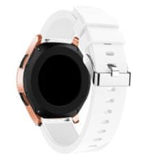TKG Samsung Galaxy Watch 4 40 / 42 / 44 / 46 okosóra szíj - Tech-Protect Smoothband fehér szilikon szíj (20 mm szíj szélesség)