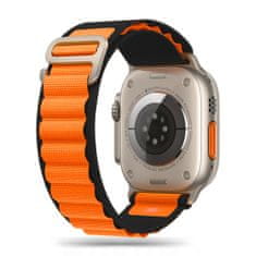 TKG Apple Watch Series 4/5/6/7/8/9/Ultra/SE (42/44/45/49mm) okosóra szíj - TECH-PROTECT Nylon Pro - fekete/sárga szövet szíj