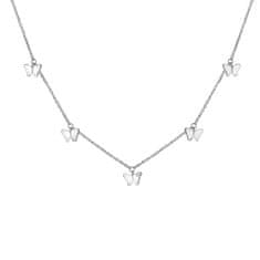 Hot Diamonds Bájos ezüst nyaklánc pillangókkal Flutter DN168/9 (Méret 40-45 cm)