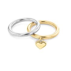 Calvin Klein Romantikus acél bicolor gyűrű készlet Captivate 35000326 (Kerület 54 mm)