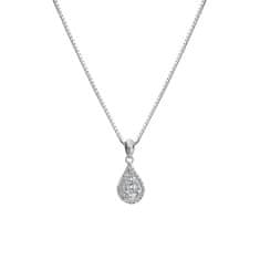 Hot Diamonds Elegáns ezüst csillogó topáz és gyémánt nyaklánc Glimmer DP913 (lánc, medál)