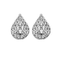 Hot Diamonds Elegáns ezüst fülbevaló gyémántokkal és topázzal Glimmer DE736