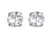 Gyengéd ezüst fülbevaló topázzal és gyémántokkal Tender DE728