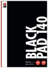 Marabu Pad A4 akril filctollakhoz 140g - fekete 20 lap