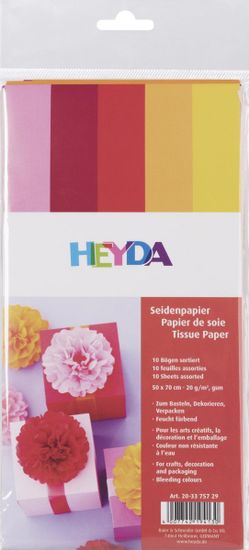 HEYDA Selyempapír készlet 50 x 70 cm - sárga és piros keverék