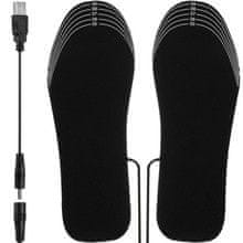 Trizand USB elektromosan fűthető cipőbetét, 35-40 méret fekete Trizand 19702