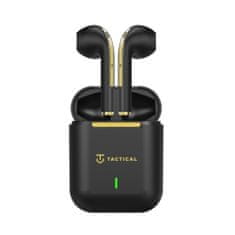 TKG Headsett: TACTICAL Black Hawk - fekete/arany vezeték nélküli stereo headset, töltőtokkal
