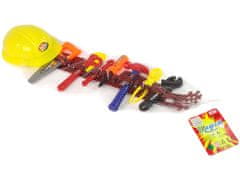 Lean-toys Ezermester készlet öv szerszámokkal sisak kulcsokkal