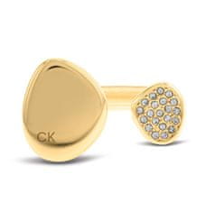 Calvin Klein Elegáns, aranyozott gyűrű kristályokkal Fascinate 35000320 (Kerület 54 mm)