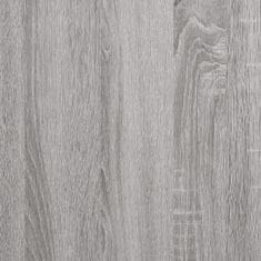 Vidaxl szürke sonoma színű 4 szintes szerelt fa pékállvány akasztókkal 838961