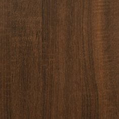 Greatstore barna tölgyszínű szerelt fa sarokasztal 200 x 50 x 76 cm