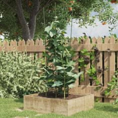 Greatstore 5 db zöld acél kerti növénytámasz 4 gyűrűvel 90 cm