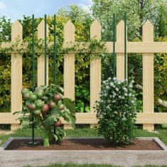 Greatstore 30 db zöld acél kerti növénykaró 115 cm