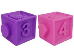 Lean-toys Puha blokkok érzékenyítő készlete Állatok számok12 darab