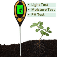Sofistar 4 az 1-ben talajvizsgáló (méteres megvilágítás, PH érték, páratartalom és talajhőmérséklet)